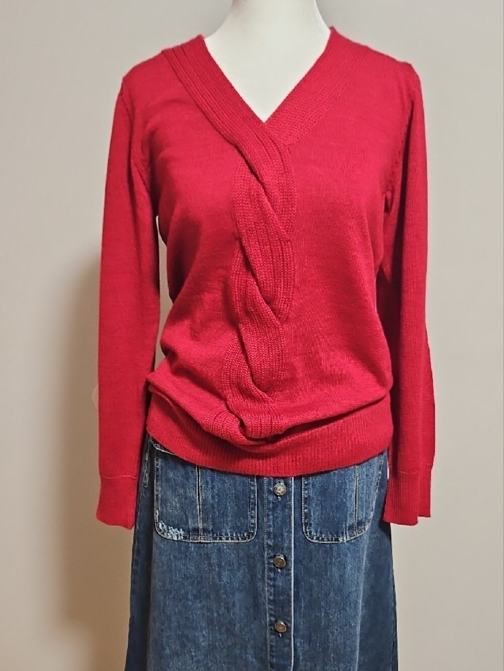 Coldwater Creek Bright Red Knit Top